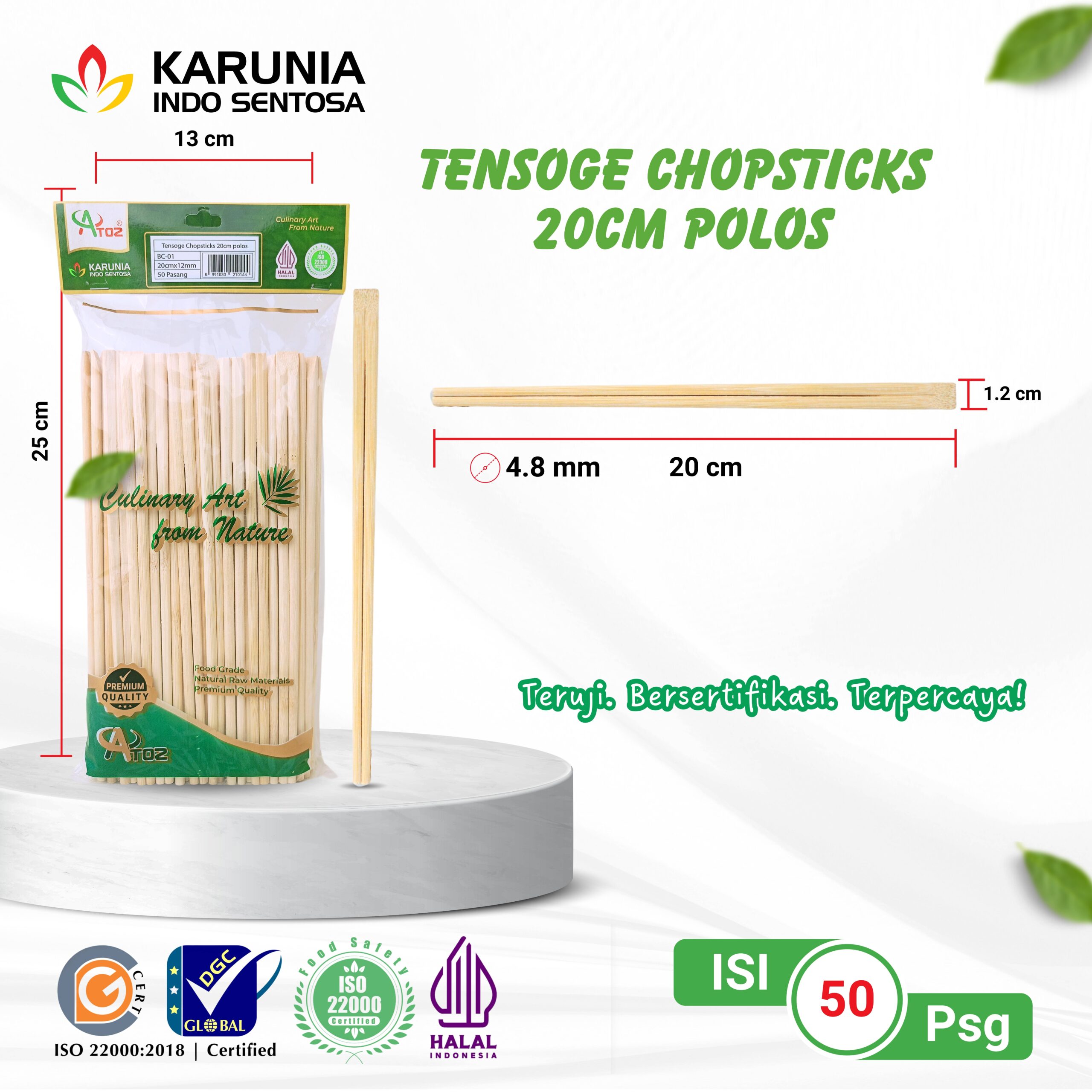 TENSOGE CHOPSTICKS 20CM POLOS