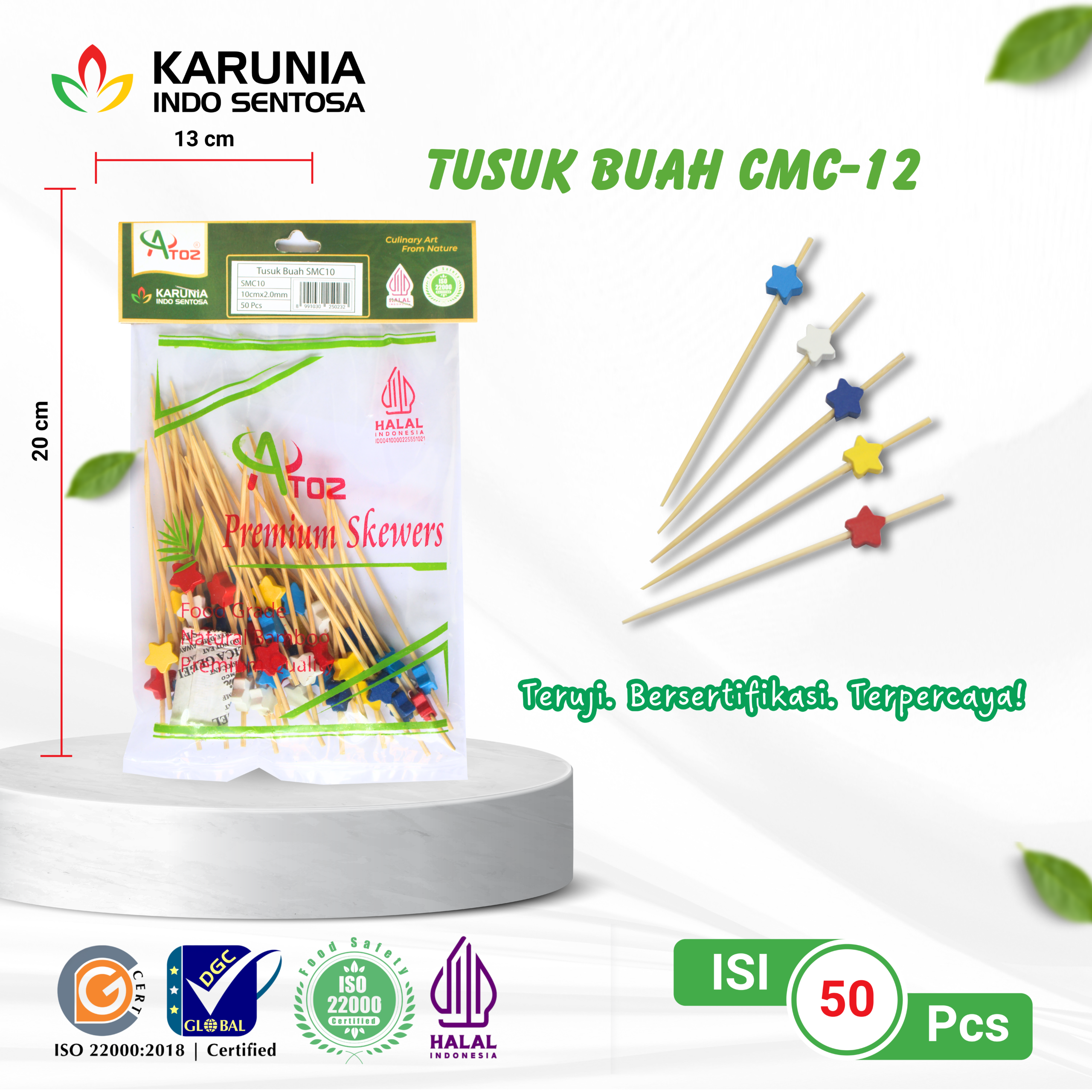 TENSOGE CHOPSTICKS 20CM WHITE (16)